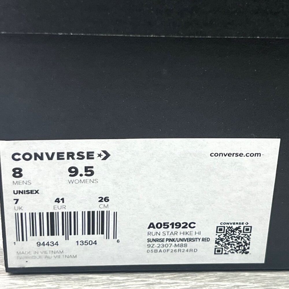 Converse Run Star Hike HI Platform Women's Size 9.5 Pink Red Roses NEW A05192C - Picture 13 of 14